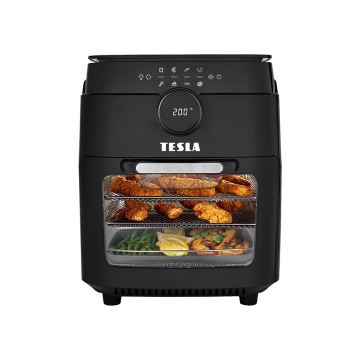 TESLA Electronics AirCook & Grill - Smarte multif. digit. Heißluftfritteuse 12 l 1800W/230V Wi-Fi