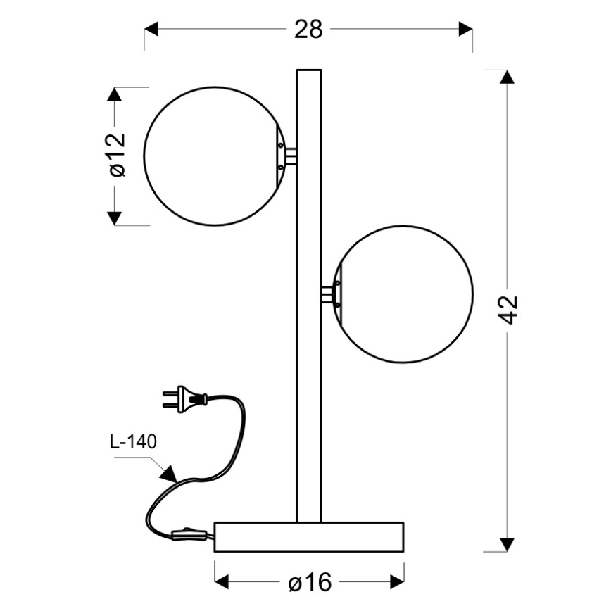 Tischlampe KAMA 2xG9/28W/230V