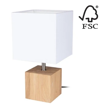 Tischlampe TRONGO SQUARE 1xE27/25W/230V – FSC-zertifiziert