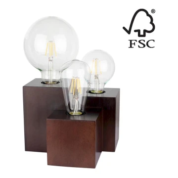 Tischlampe VINCENT 3xE27/15W/230V – FSC-zertifiziert