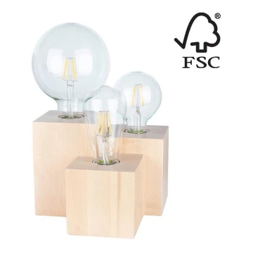 Tischlampe VINCENT 3xE27/15W/230V – FSC-zertifiziert