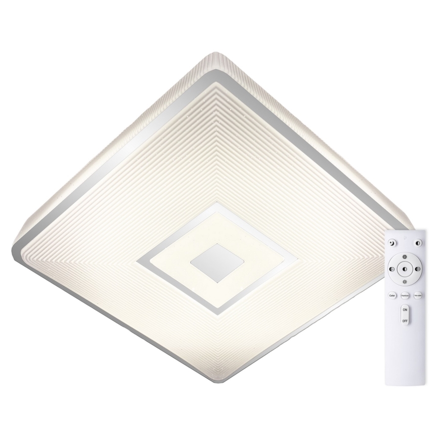 Top Light - Dimmbare LED-RGB-Deckenleuchte RAINBOW LED/24W/230V eckig + Fernbedienung