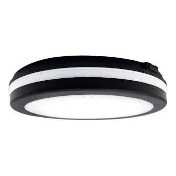 Top Light - LED-Badezimmerleuchte COMET LED/15W/230V 3000/4000/6500K IP54 d 20 cm schwarz