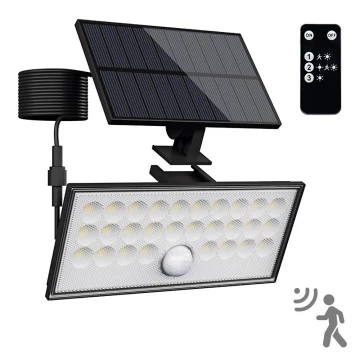 Top Light - LED-Solarwandstrahler mit Sensor HELEON VARIO LED/8W/3,7V IP65 4000K + Fernbedienung