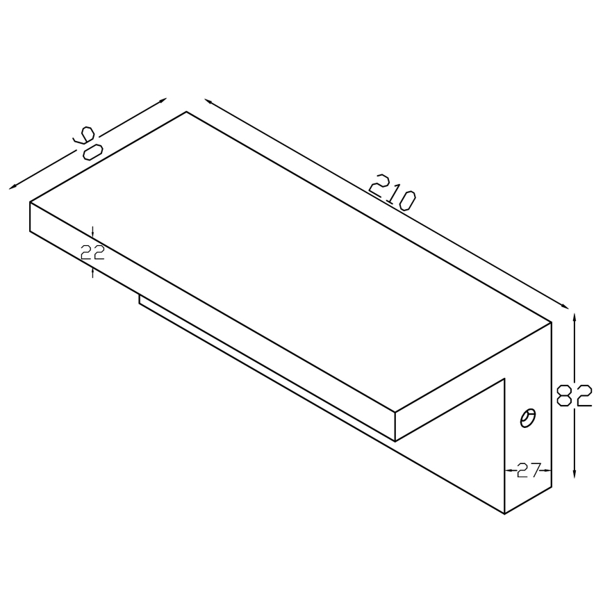 Top Light - LED-Wandleuchte für den Außenbereich ELON LED/10W/230V 4000K IP54