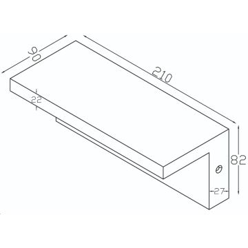 Top Light - LED-Wandleuchte für den Außenbereich ELON LED/10W/230V 4000K IP54