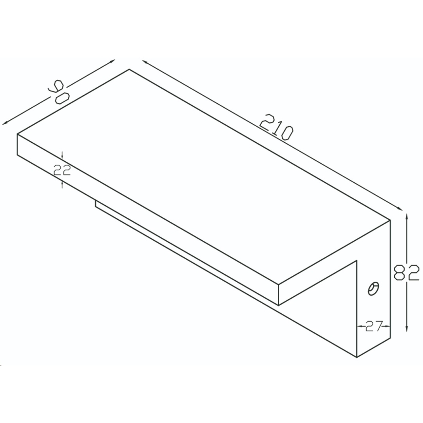 Top Light - LED-Wandleuchte für den Außenbereich ELON LED/10W/230V 4000K IP54