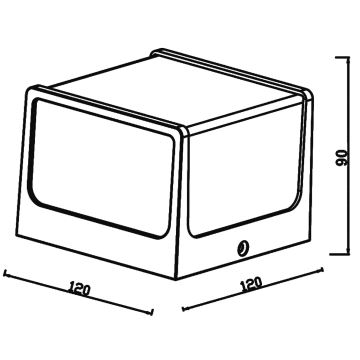 Top Light - LED-Wandleuchte für den Außenbereich BLOCK LED/8W/230V IP65 4000K