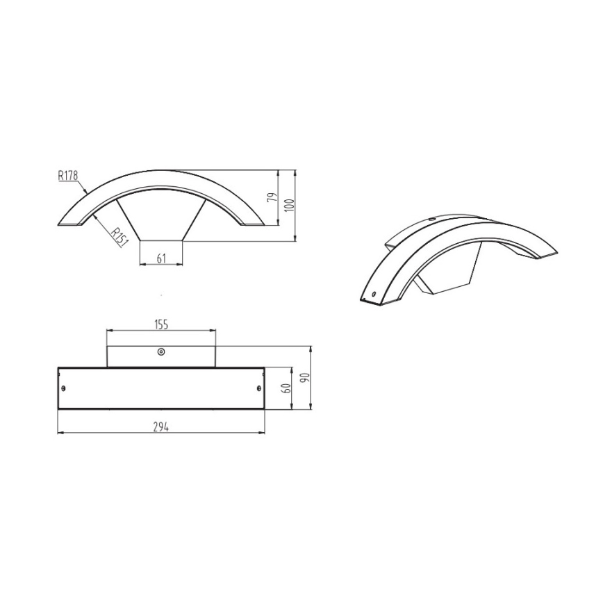 Trio - LED-Wandleuchte für den Außenbereich HARLEM LED/7,5W/230V IP54