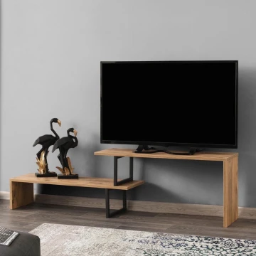 TV-Tisch OVIT 44x153 cm braun/schwarz