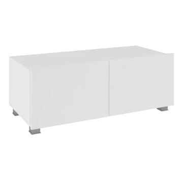 TV-Tisch PAVO 37x100 cm glänzend weiß