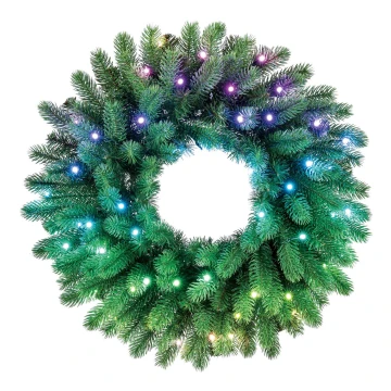 Twinkly - Dimmbarer LED-RGB-Weihnachtskranz PRE-LIT WREATH 50xLED d 61cm Wi-Fi