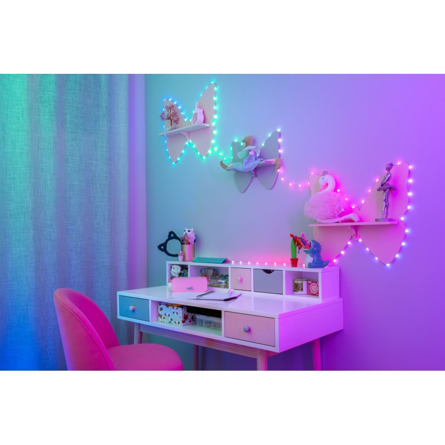 Twinkly - Dimmbare LED-RGB-Weihnachtskette CANDIES 100xLED 8 m USB Wi-Fi