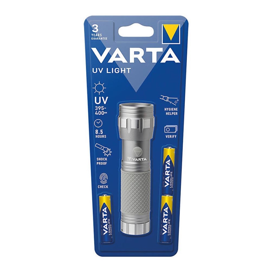 Varta 15638101421 - LED-Taschenlampe UV LIGHT UV/3xAAA