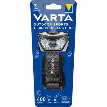 Varta 18650101401 - Dimm- und aufladbare LED-Stirnlampe OUTDOOR SPORTS LED/5V 1800mAh IPX7