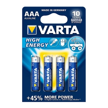 Varta 4903 - 4 St Alkali-Batterien HIGH ENERGY AAA 1,5V