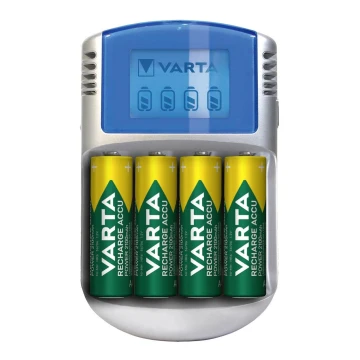 Varta 57070201451 - LCD-Batterieladegerät 4xAA/AAA 2600mAh 5V