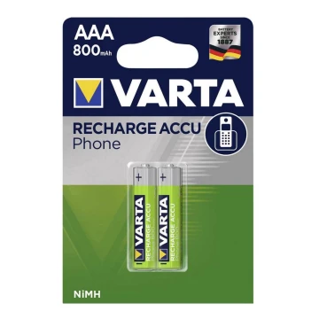 Varta 58398 - 2 St Ladebatterie PHONE ACCU AAA NiMH/800mAh/1,2V