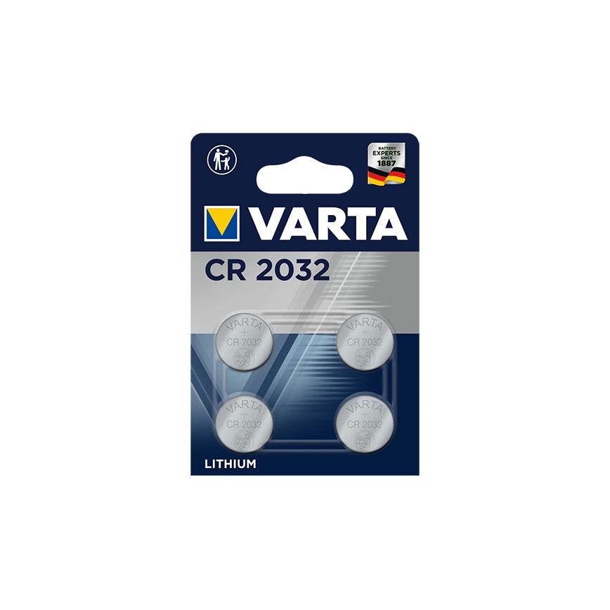 Varta 6032101404 - 4 Stk Lithium-Knopfzelle ELECTRONICS CR2032 3V