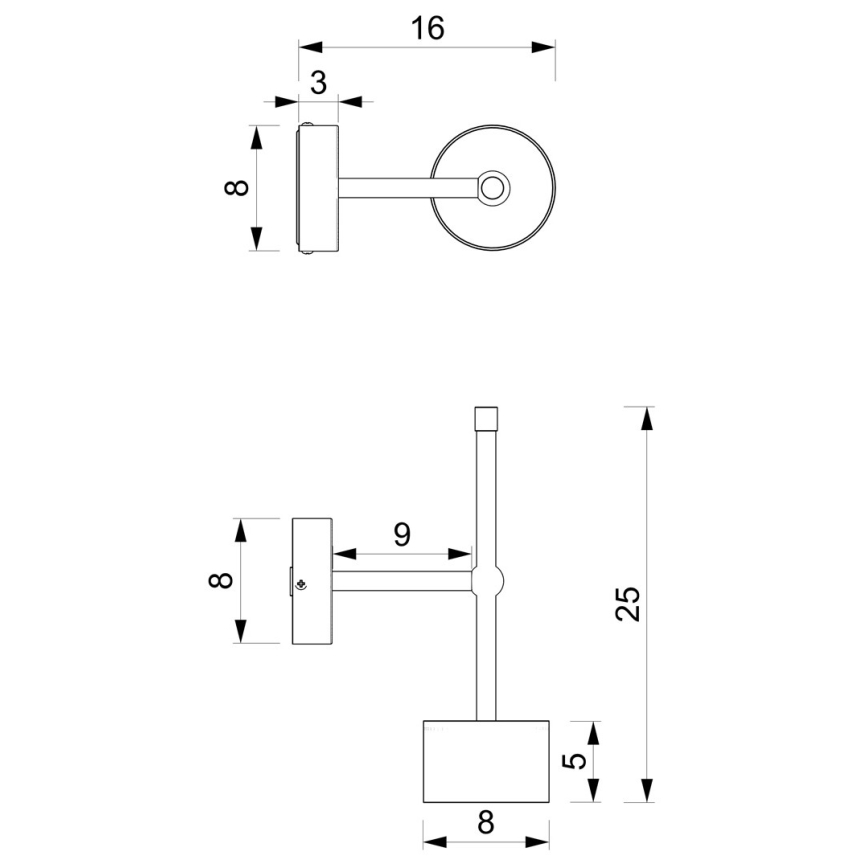 Wandlampe ARENA 1xGX53/11W/230V weiß/Chrom