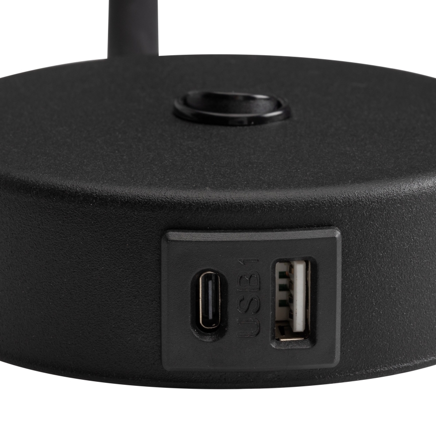 Wandleuchte mit USB-Port LAGOS 1xG9/6W/5V schwarz