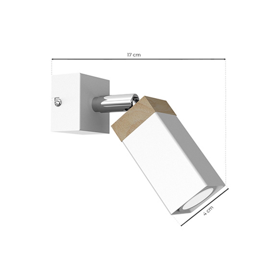 Wandstrahler SOLO 1xGU10/MR11/40W/230V weiß