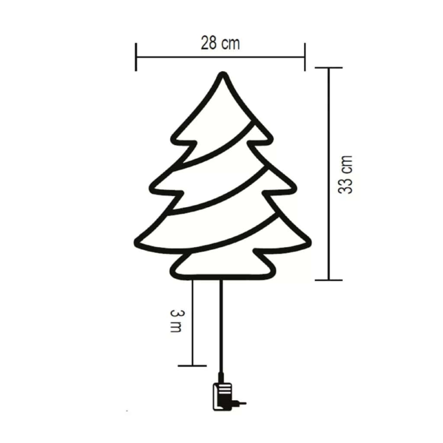 Weihnachtliche LED-Outdoor-Fensterdekoration 35xLED/230V IP44 warmweiβ/Baum