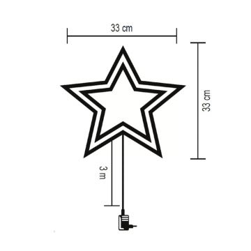 Weihnachtliche LED-Outdoor-Fensterdekoration 35xLED/230V IP44 warmweiβ/Stern