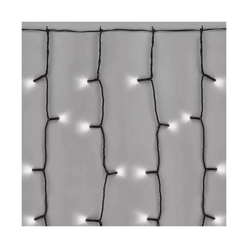 Weihnachtlicher LED-Outdoor-Lichtervorhang 100xLED 2m IP44 kaltweiß