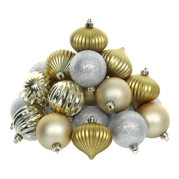 Weihnachtsschmuck-Set 30 Stück gold-/silberfarben