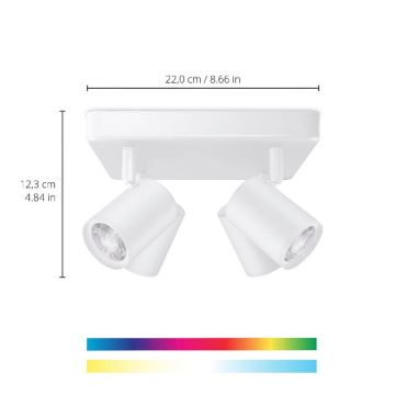 WiZ - Dimmbare LED-RGBW-Spotleuchte IMAGEO 4xGU10/4,9W/230V 2200-6500K WLAN CRI 90 weiß