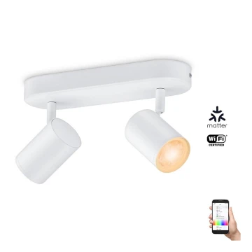 WiZ - LED RGBW Dimmbare Strahler IMAGEO 2xGU10/4,9W/230V 2200-6500K Wi-Fi CRI 90 weiß