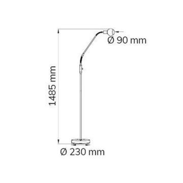 Wofi 307101640000 - Dimmbare LED-Stehlampe NOIS LED/5W/230V