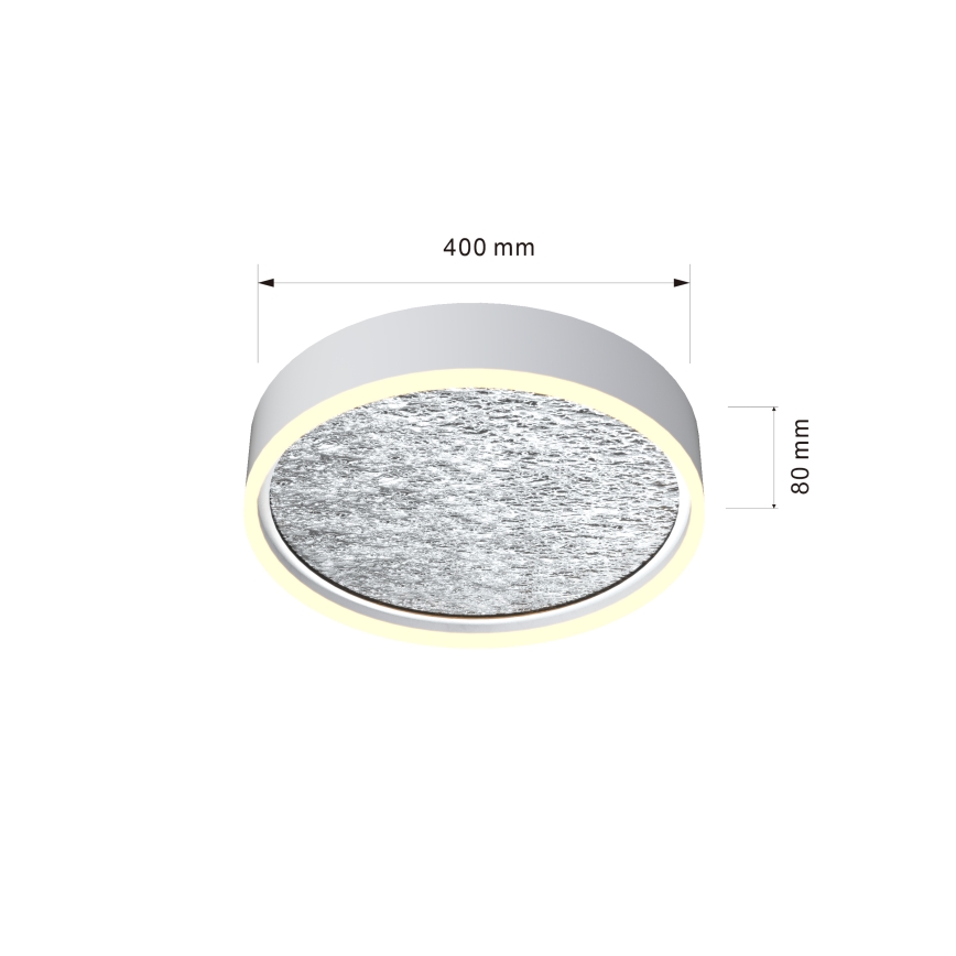 Wofi 9002-103M - Dimmbare LED-Deckenleuchte BORDEAUX LED/37W/230V silbern