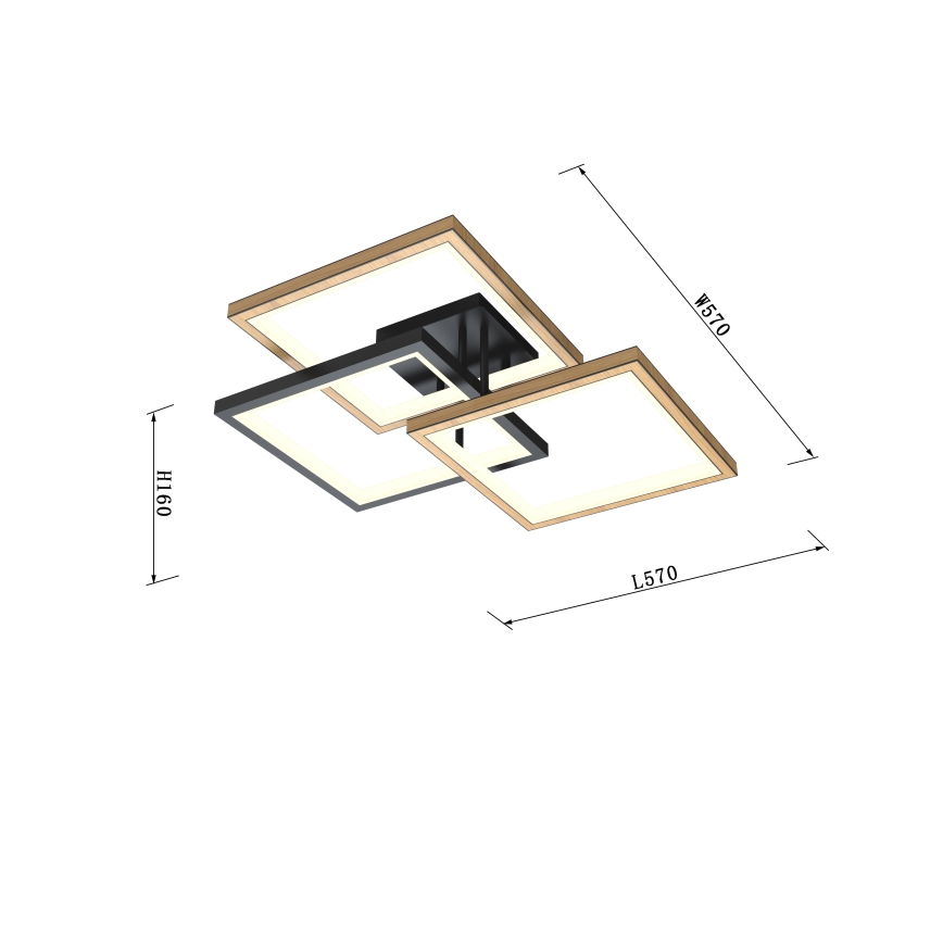 Wofi 9022-306S - Dimmbare LED-Deckenleuchte MATERA LED/40W/230V