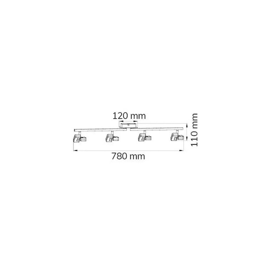 Wofi 9026.04.64.5000 - LED-Strahler ZARA 4xLED/5,2W/230V