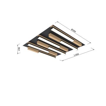 Wofi 9031-606 - Dimmbare LED-Deckenleuchte PALERMO LED/26W/230V Gummibaum