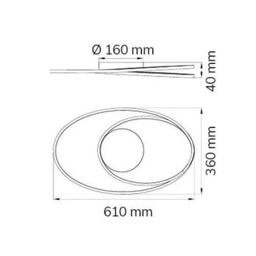 Wofi 9762.01.06.9600 - Dimmbare LED-Aufbauleuchte NIA LED/25W/230V weiß