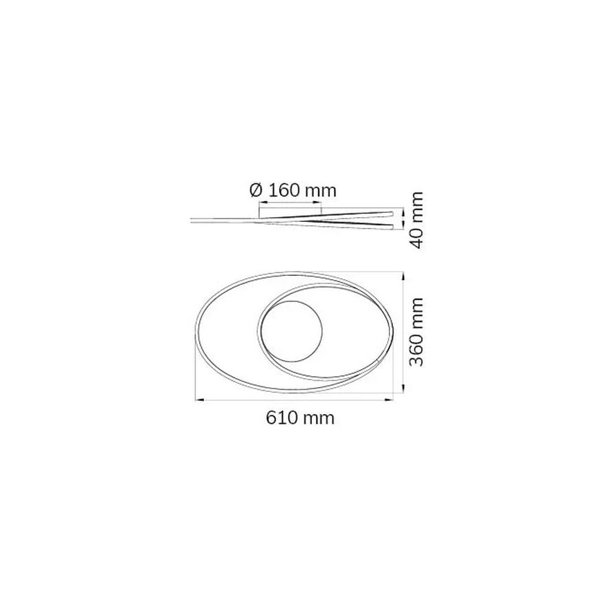 Wofi 9762.01.06.9600 - Dimmbare LED-Aufbauleuchte NIA LED/25W/230V weiß