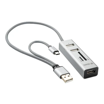 Yenkee – USB 2.0 und USB-C OTG Splitter und Kartenleser