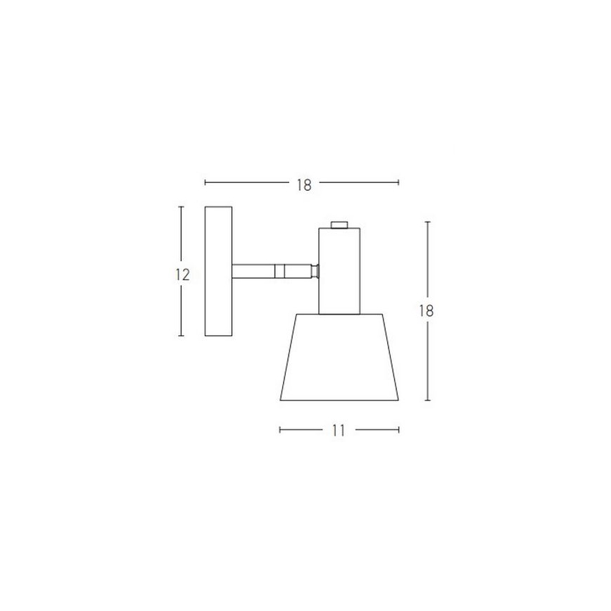 Zambelis 20218 - Wandstrahler 1xE14/25W/230V weiß