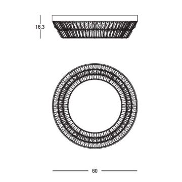 Zambelis 23047 - Dimmbare LED-Kristall-Deckenleuchte LED/38W/230V CRI 90 3000K d 60 cm Messing