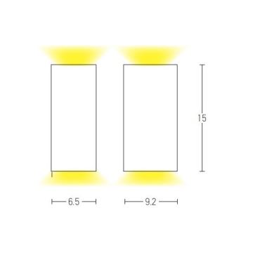 Zambelis E124 - Outdoor-Wandleuchte 2xGU10/15W/230V IP54 anthrazit