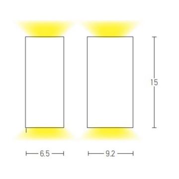 Zambelis E151 - Outdoor-Wandleuchte 2xGU10/15W/230V IP54 weiß