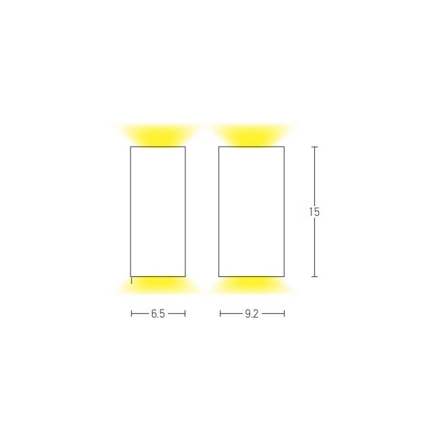 Zambelis E151 - Outdoor-Wandleuchte 2xGU10/15W/230V IP54 weiß