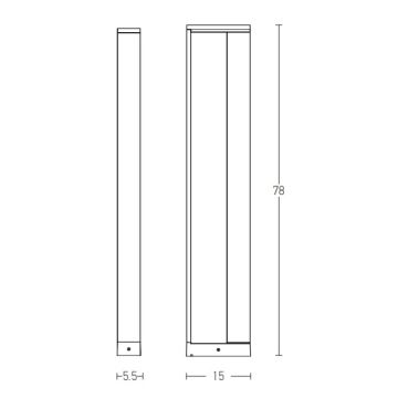 Zambelis E208 - LED-Außenleuchte LED/10W/230V IP54 anthrazit