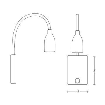 Zambelis H33 - Flexible und kleine LED-Leuchte LED/3W/230V weiß