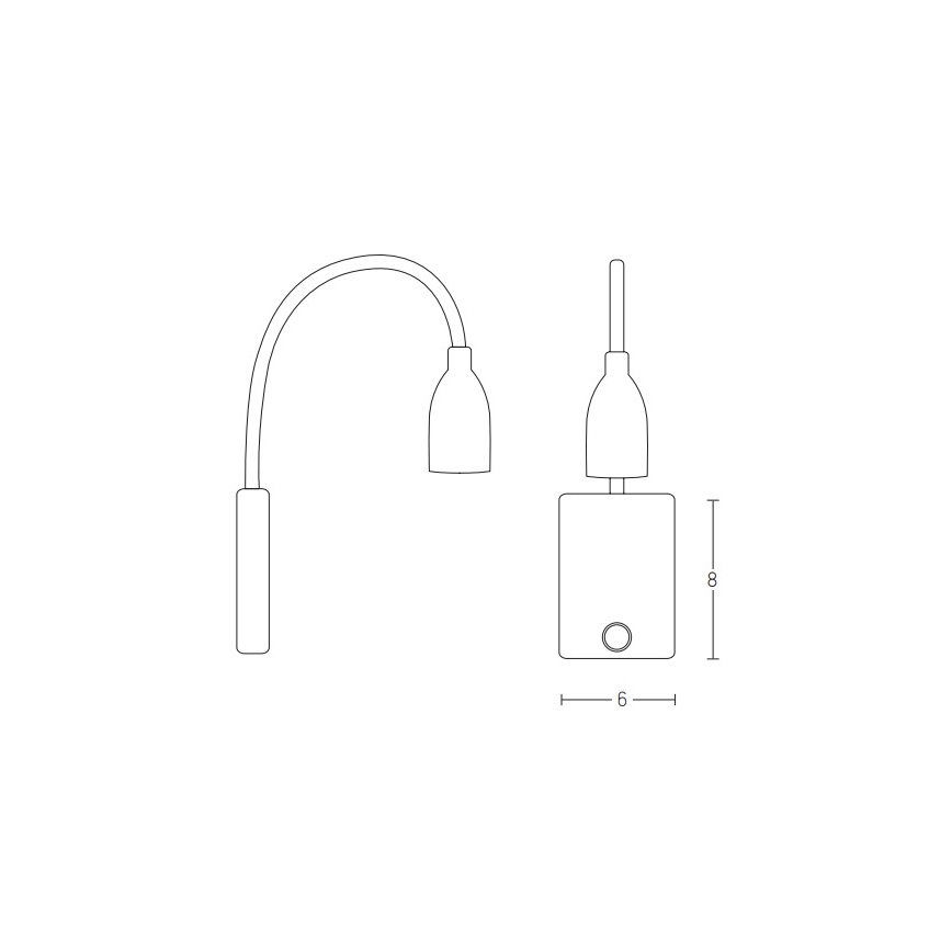 Zambelis H33 - Flexible und kleine LED-Leuchte LED/3W/230V weiß