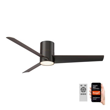 ZEVENTI - LED-Deckenventilator BARROSA LED/18W/230V Wi-Fi Tuya schwarz + Fernbedienung