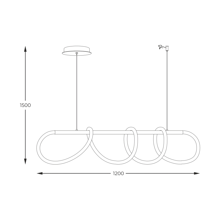 Zuma Line - LED-Hängeleuchte an Schnur LED/45W/230V 3000/4000/6000K golden